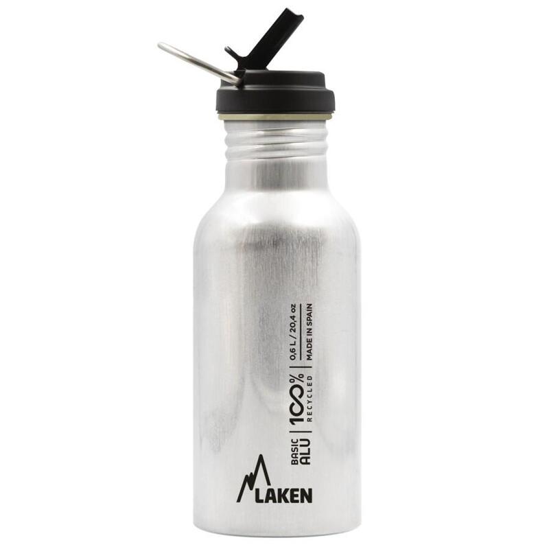 CANTIMPLORA BOTELLA DE ALUMINIO 100 % RECICLADO LAKEN  TAPÓN FLOW 600 ML