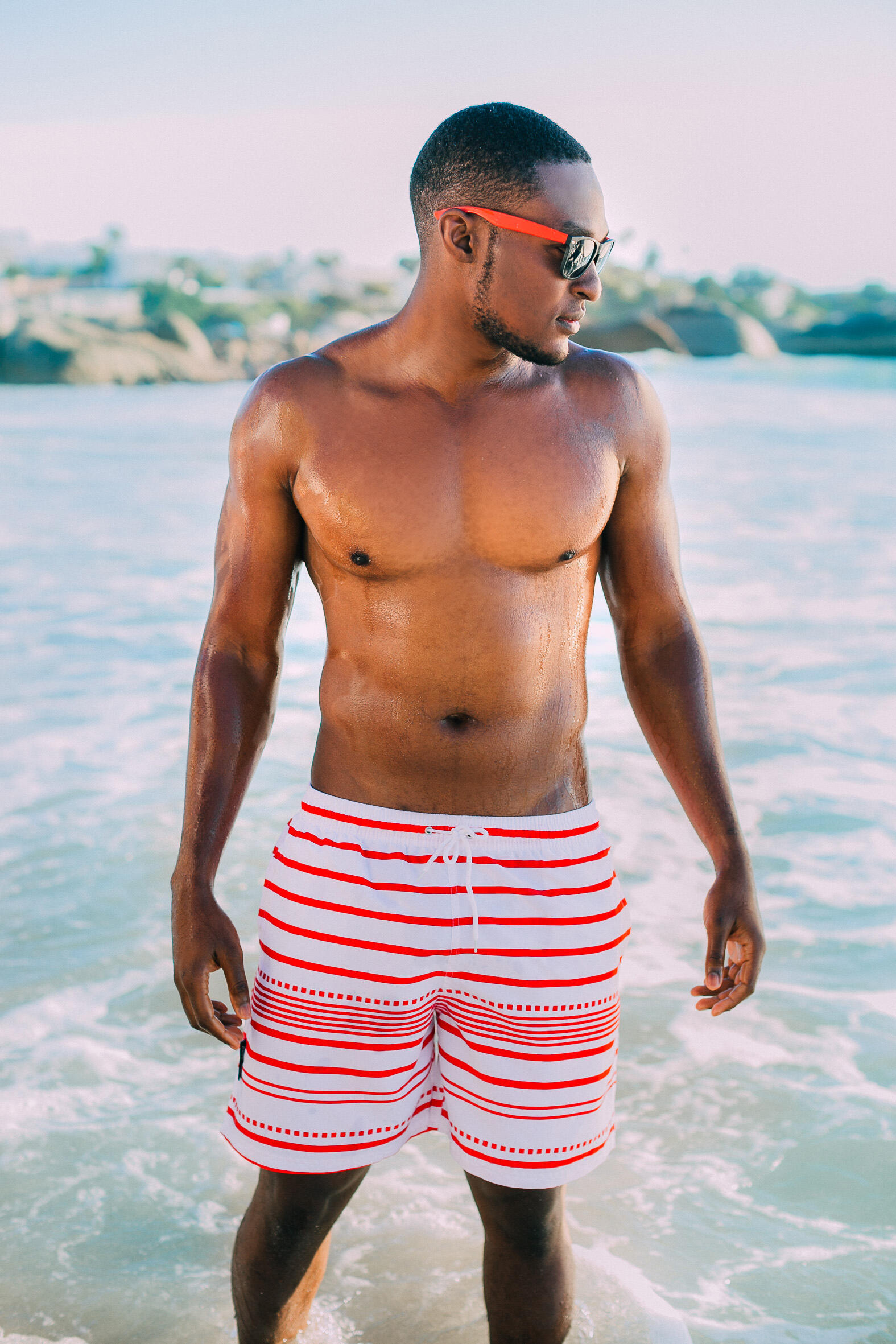 Herren Boardshorts Style 10 Streifen 2/6