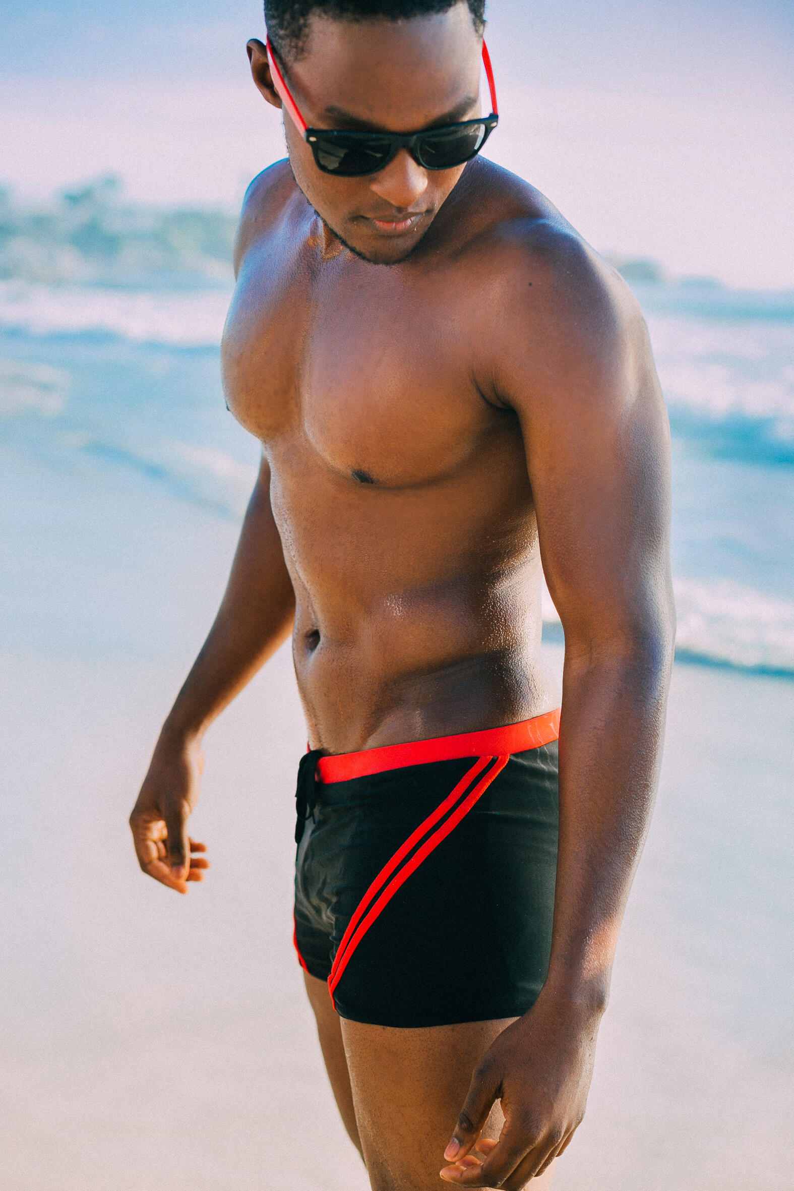 Herren Badehose TS7 Schwimmhose Gestreift 6/7