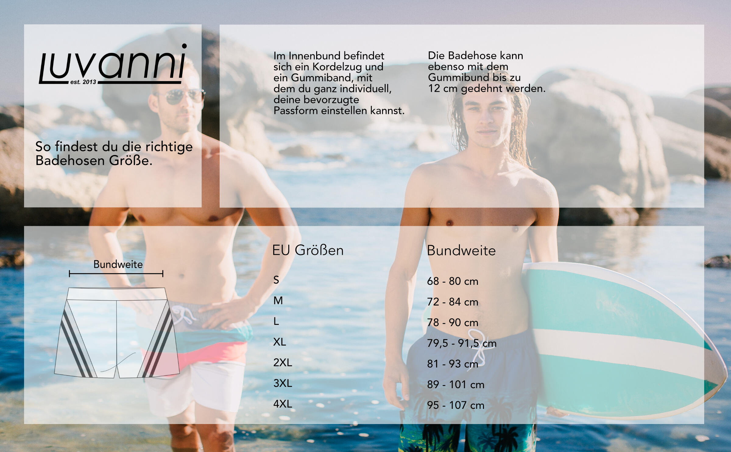 Herren Badehose TS8 Schwimmhose Gestreift 6/6