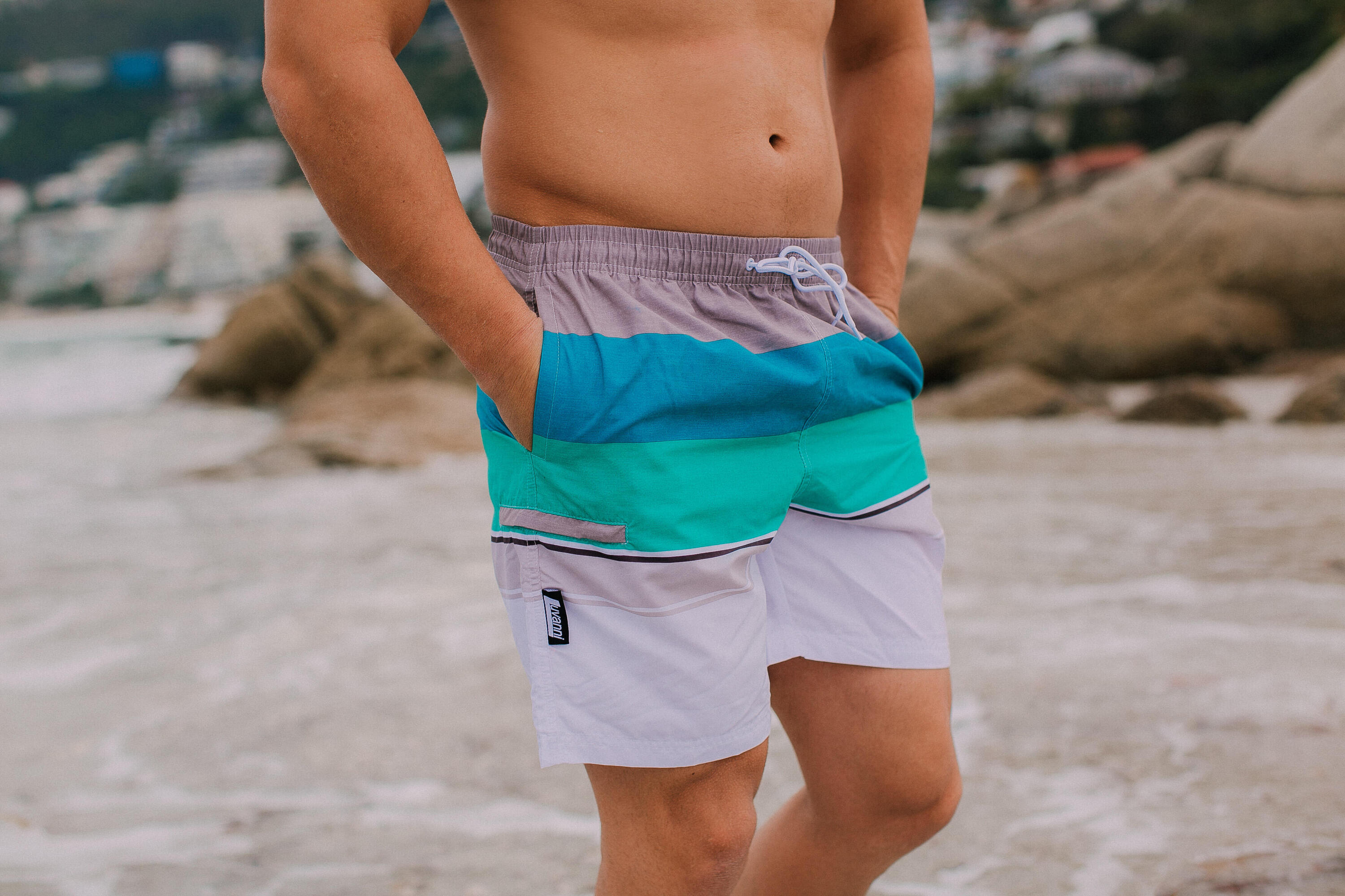 Herren Badehose Style 600 Streifen 2/7