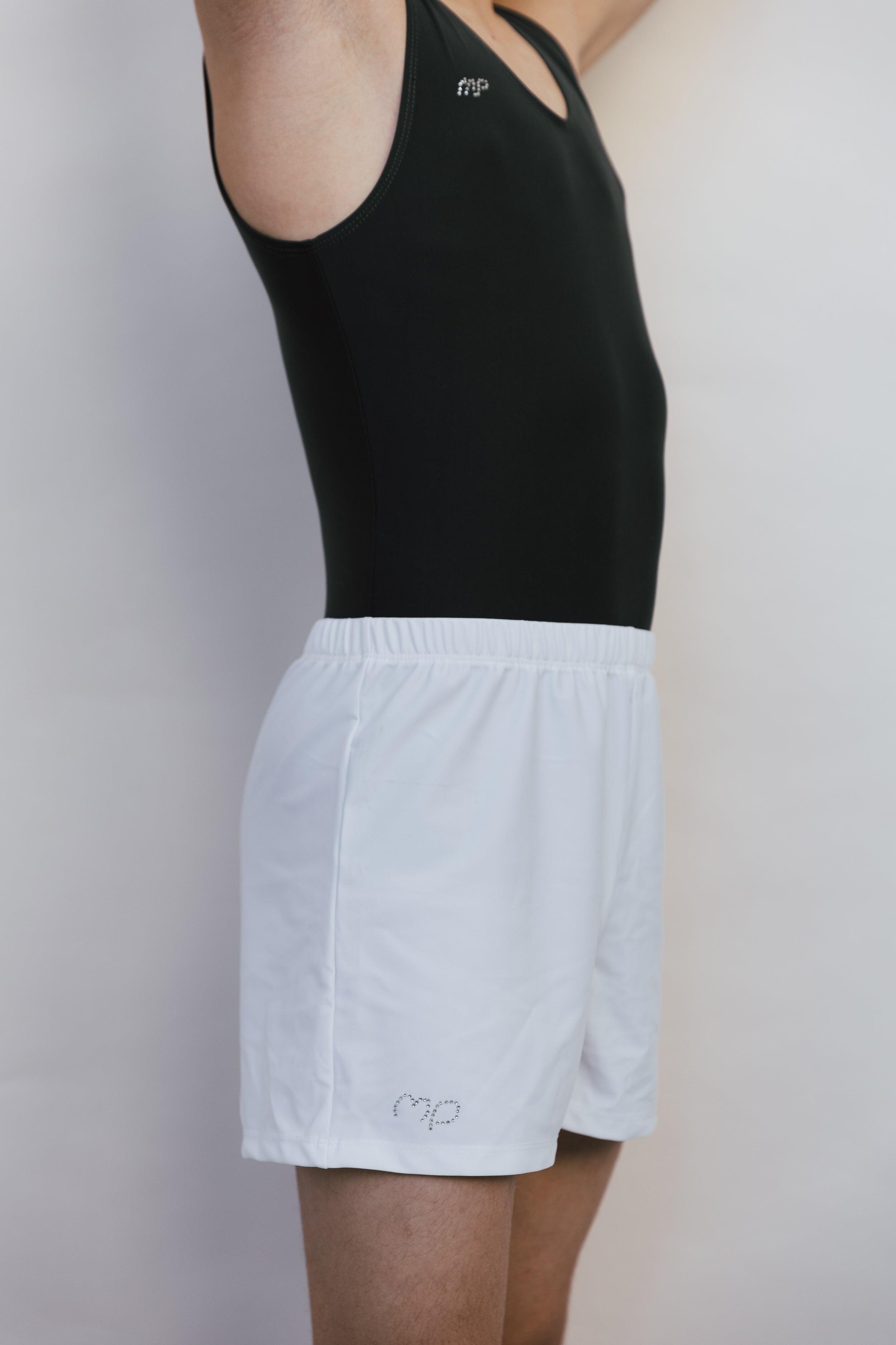 Shorts de Gymnastique Blanc Enfant 3/4