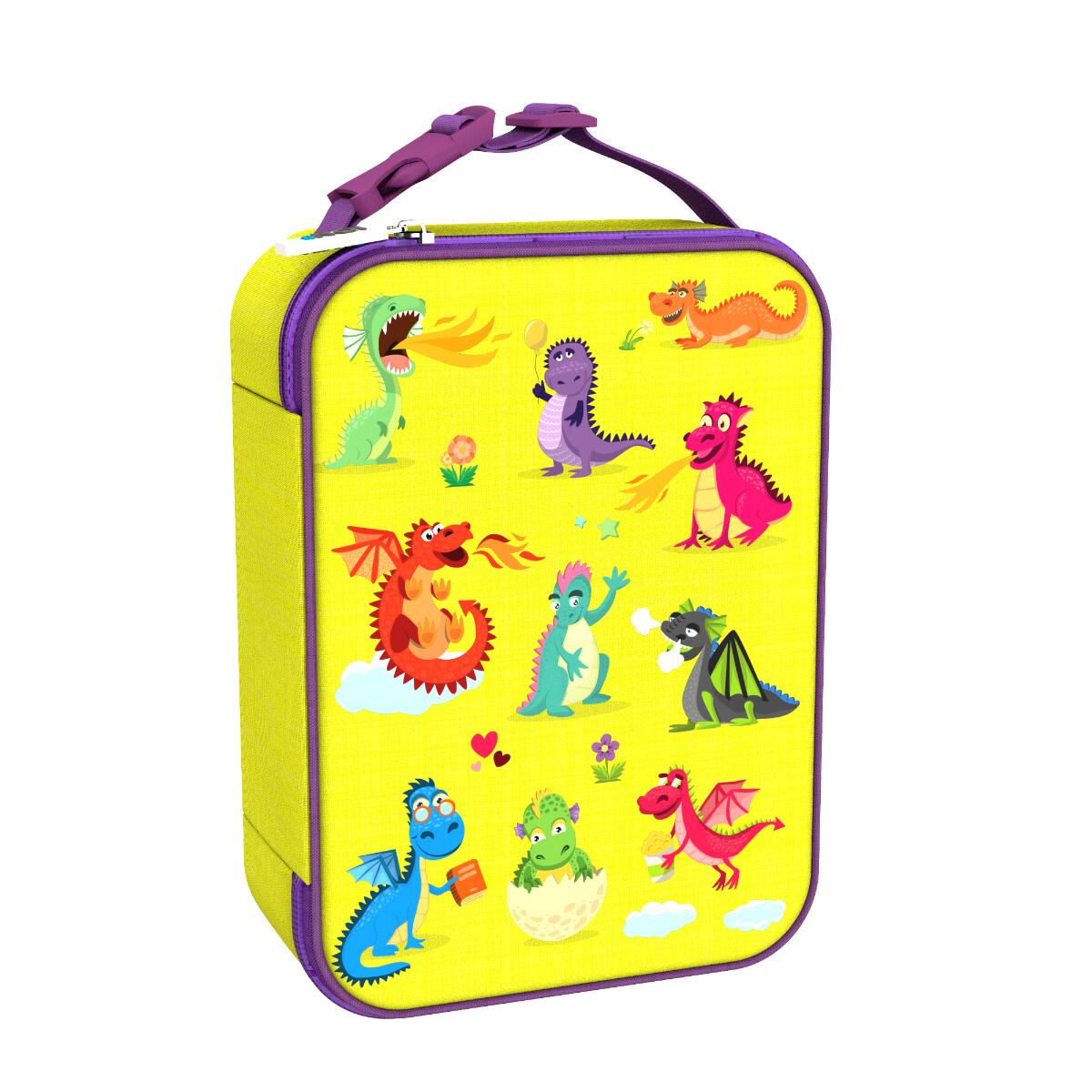 Zestaw śniadaniowy do szkoły ION8 Dragons. Lunchbag i bidon 500ml z RECYCLON 3/7