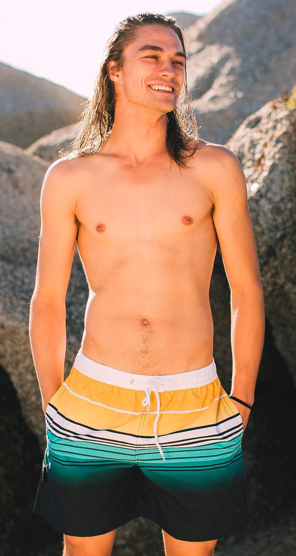 Herren Badehose Style. 580 Streifen 2/6