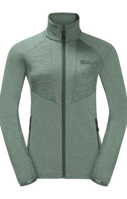 Jack wolfskin dames blattsteig jacket in picnic groen