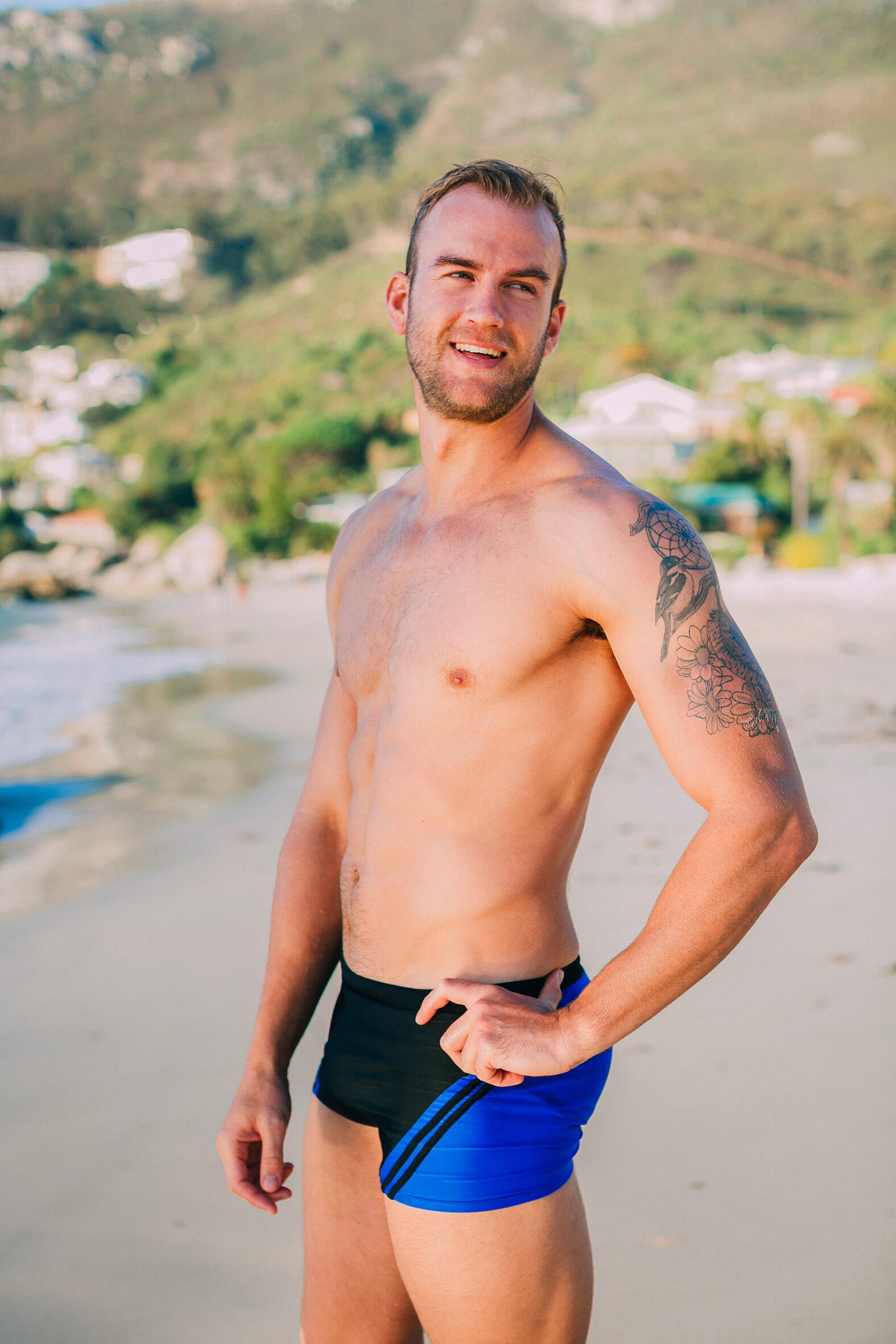 Herren Badehose TS8 Schwimmhose Gestreift 2/6