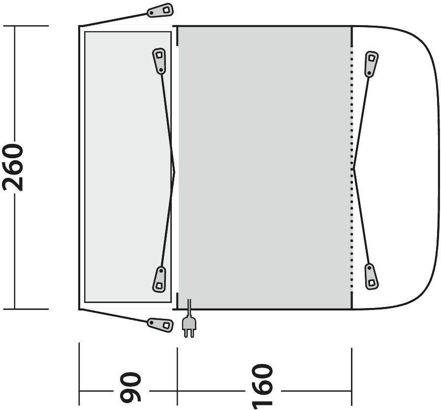 Outwell 111349 Vehicle Awning Waystone 160 6/7