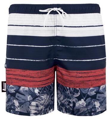 Herren Badehose Style 868 Blätter Streifen