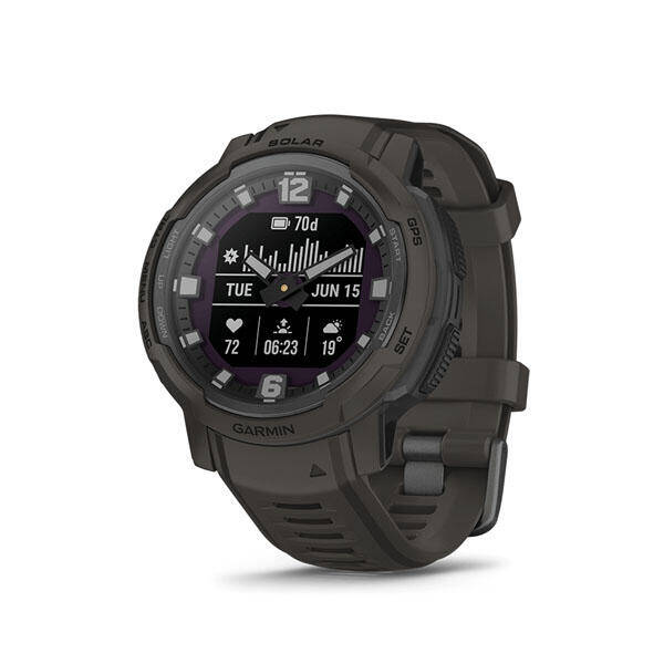 Garmin Instinct Crossover Solar Running Smartwatch Graphite -  1