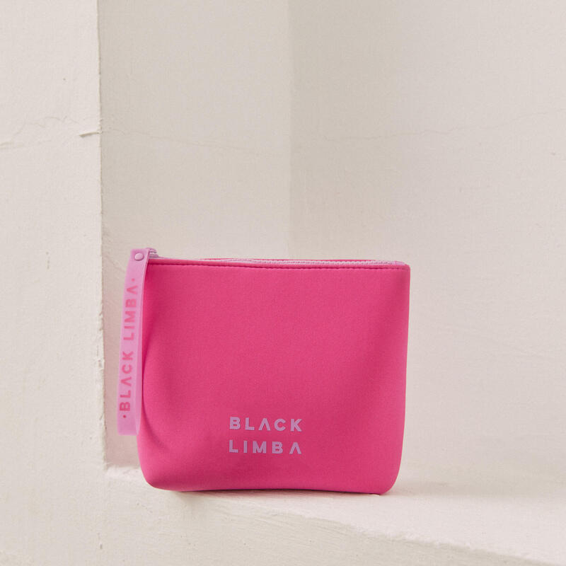 Trousse de toilette en néoprène Black Limba Carissa Fucsia