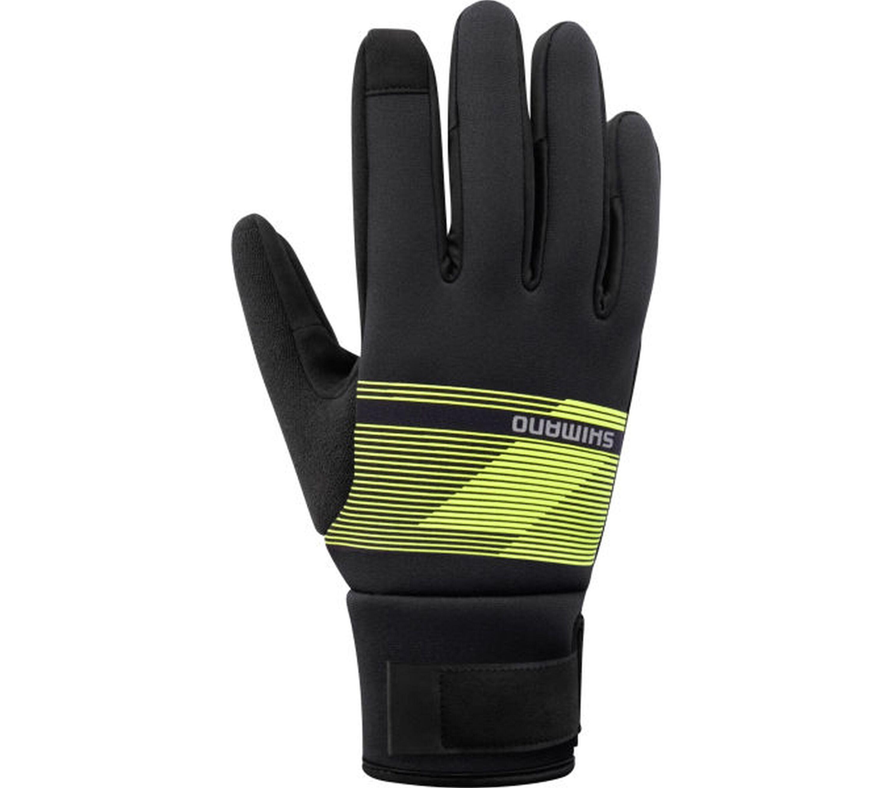 SHIMANO Fahrrad-Handschuhe WINDBREAK Thermal, Neon Yellow