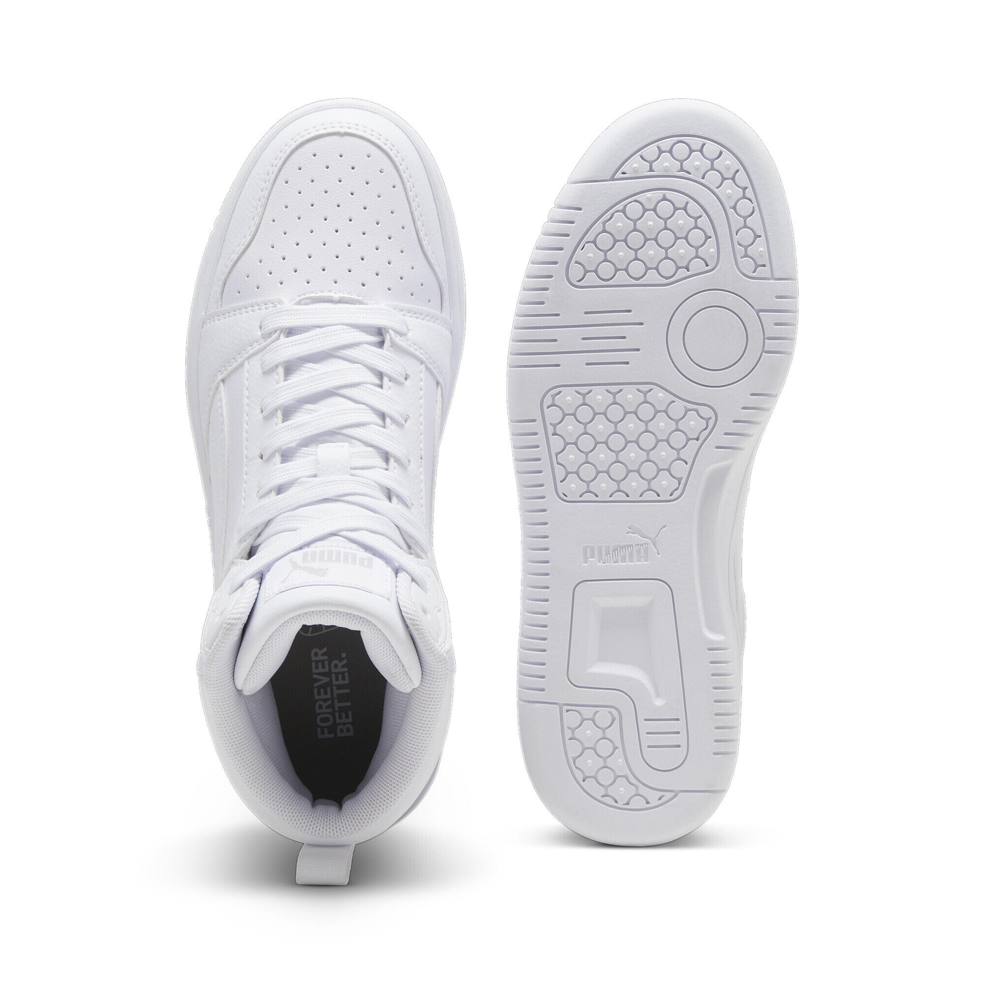 Baskets mi-hautes Rebound V6 Enfant et Adolescent PUMA White Cool Light Gray 6/7