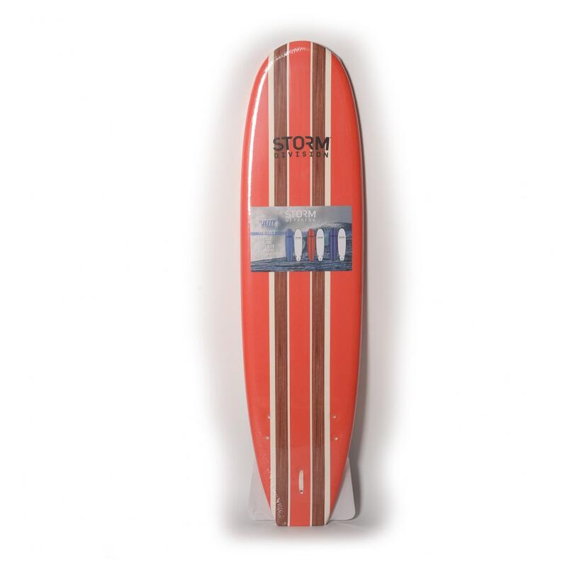 STORM DIVISION - Jetty Softboard - Tabla de surf de espuma - 8'0 - Rojo