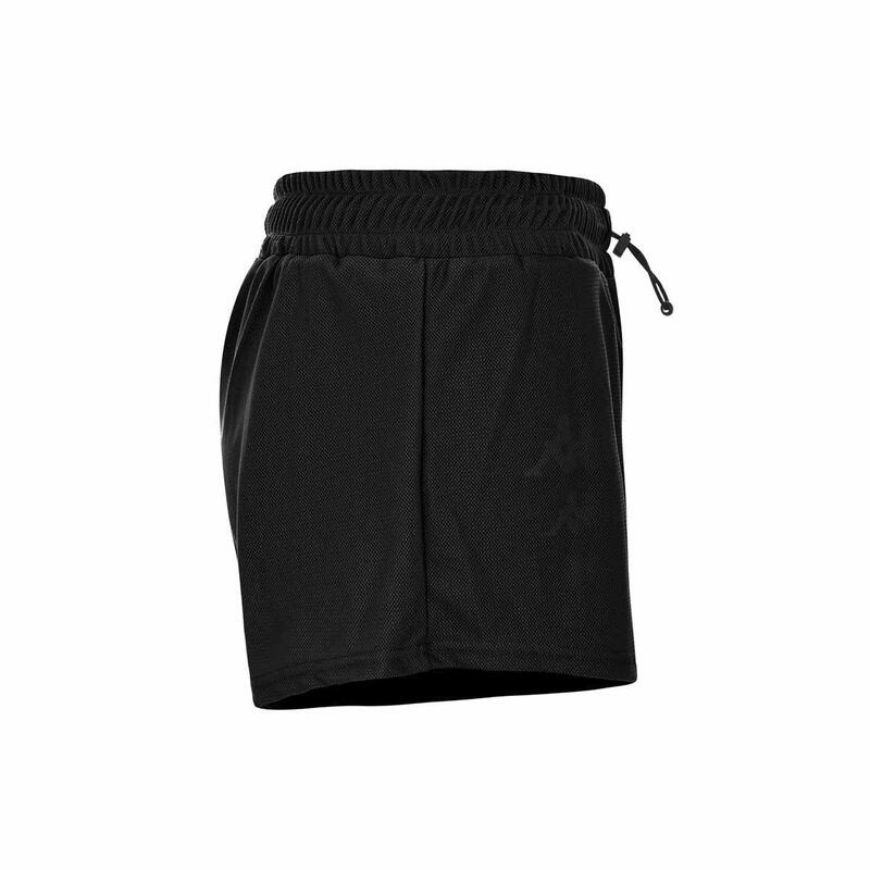 kappa pantaloncini da donna in poliestere nero da cardio training