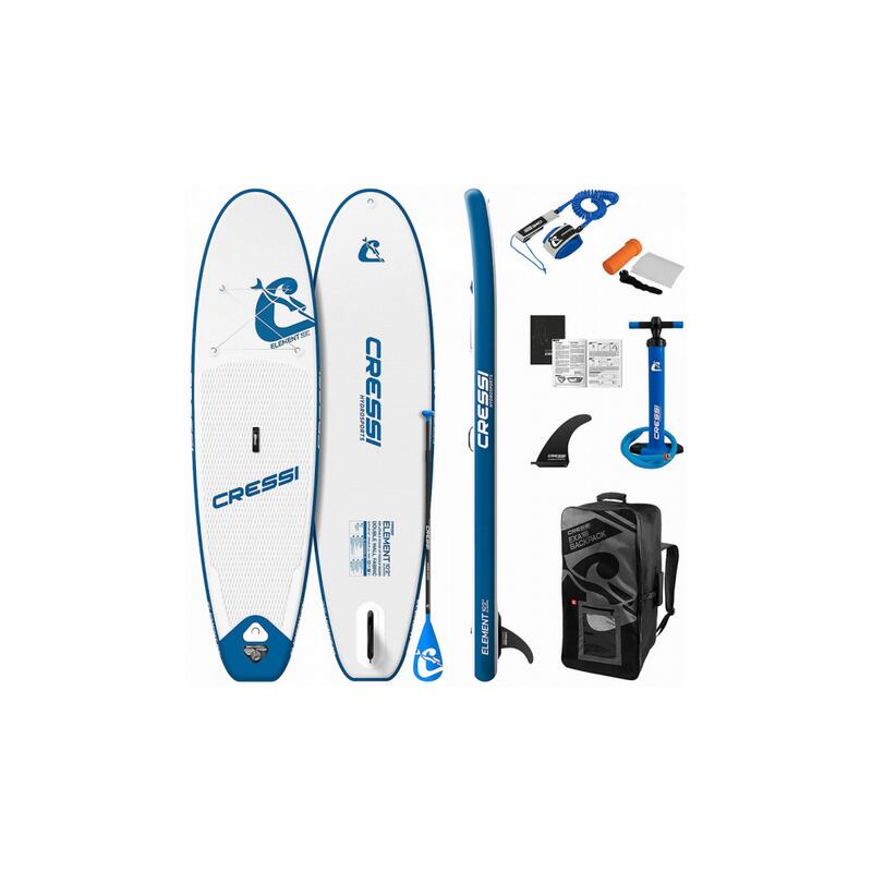 Tabla Paddle Surf Hinchable Cressi Element 10'2'' Blanco - Azul