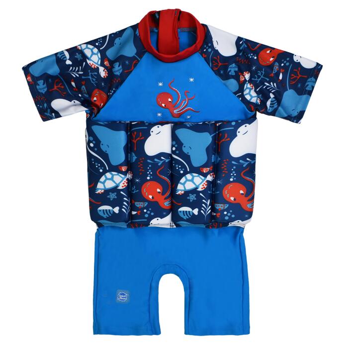 Splash About Kids Sleeved Floatsuit with Adjustable Buoyancy, Sea Life 1/5