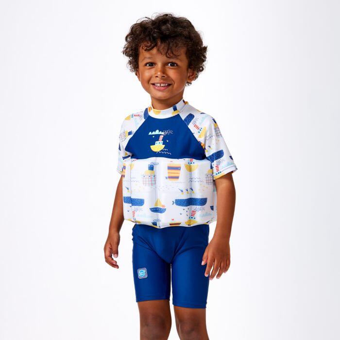 Splash About Kids Sleeved Floatsuit with Adjustable Buoyancy, Tug Boat 4/5