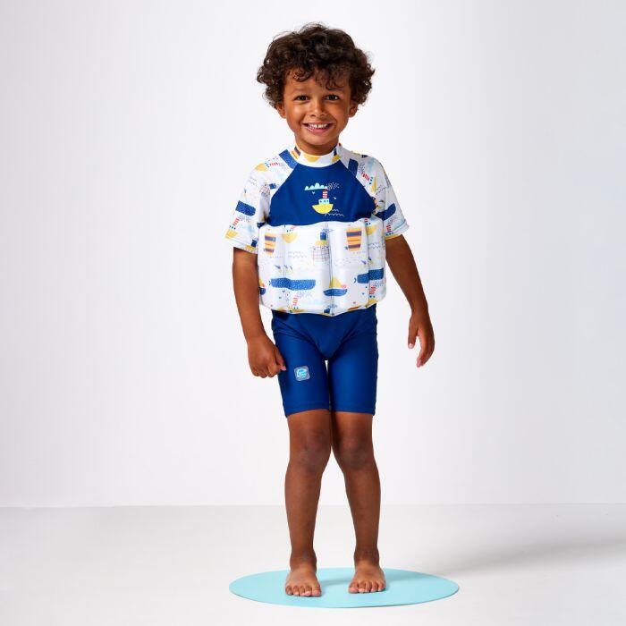 Splash About Kids Sleeved Floatsuit with Adjustable Buoyancy, Tug Boat 2/5