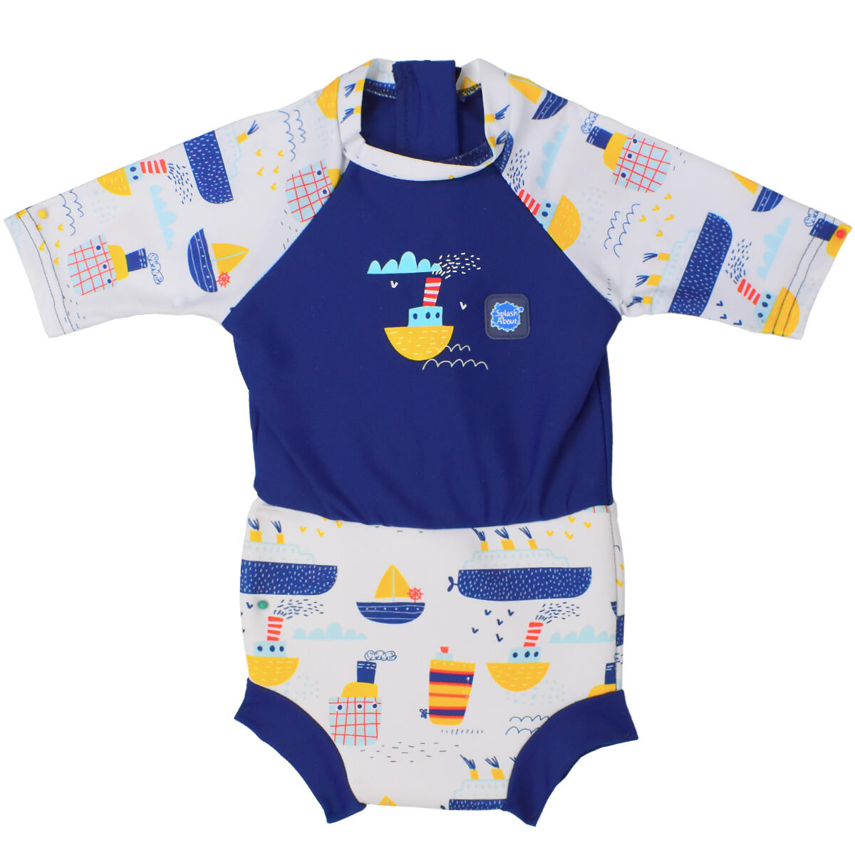 Splash About Happy Nappy Sunsuit, Tug Boats 1/4