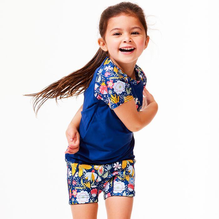 Splash About Kids Short Sleeve Rash Top, Garden Delight 3/4