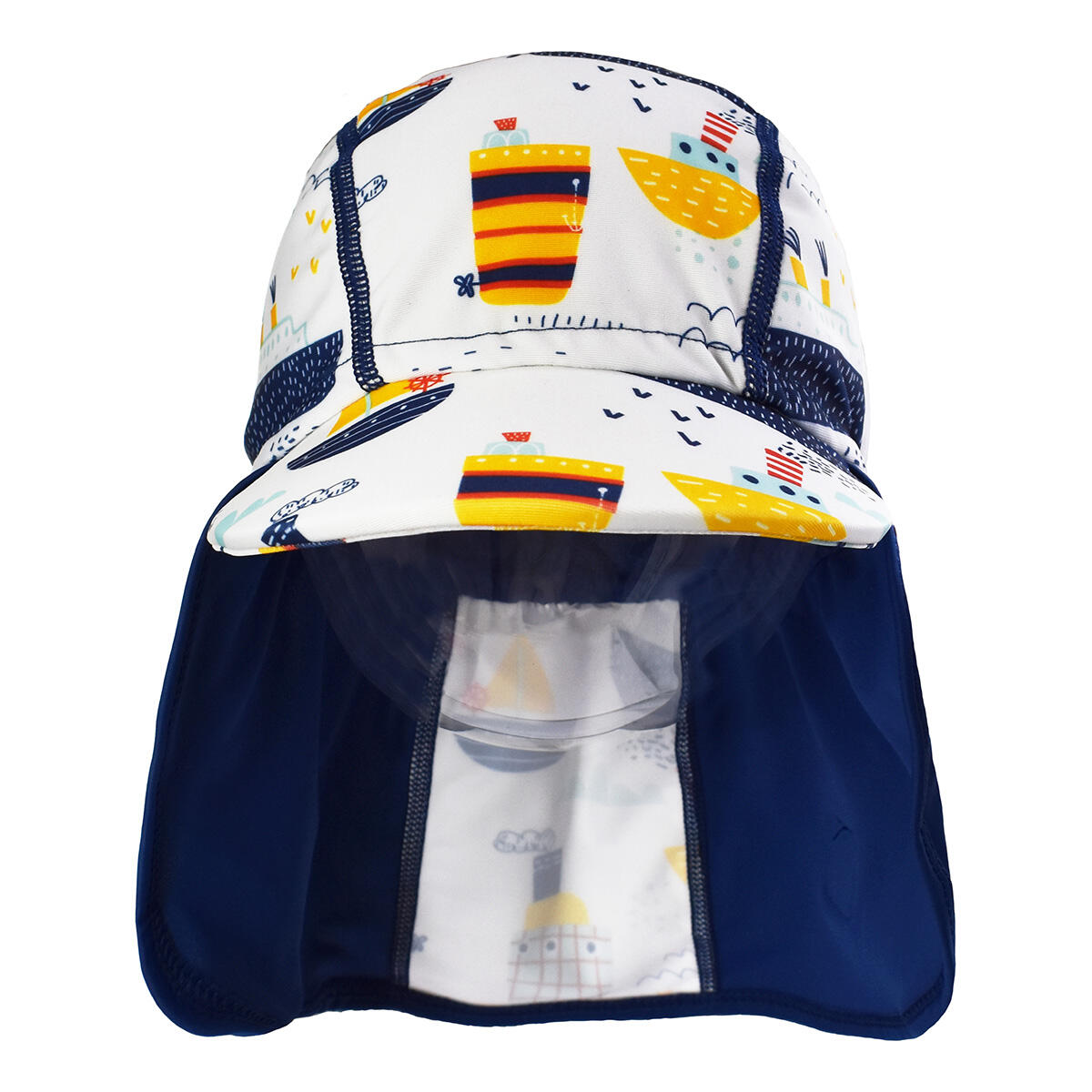 SPLASH ABOUT Splash About Baby Kids Legionnaire Sun Hat, Tug Boats 3-6 Years