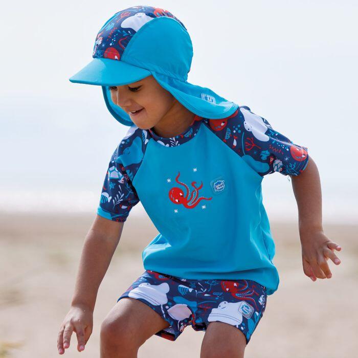 Splash About Kids Short Sleeve Rash Top, Under the Sea 3/4