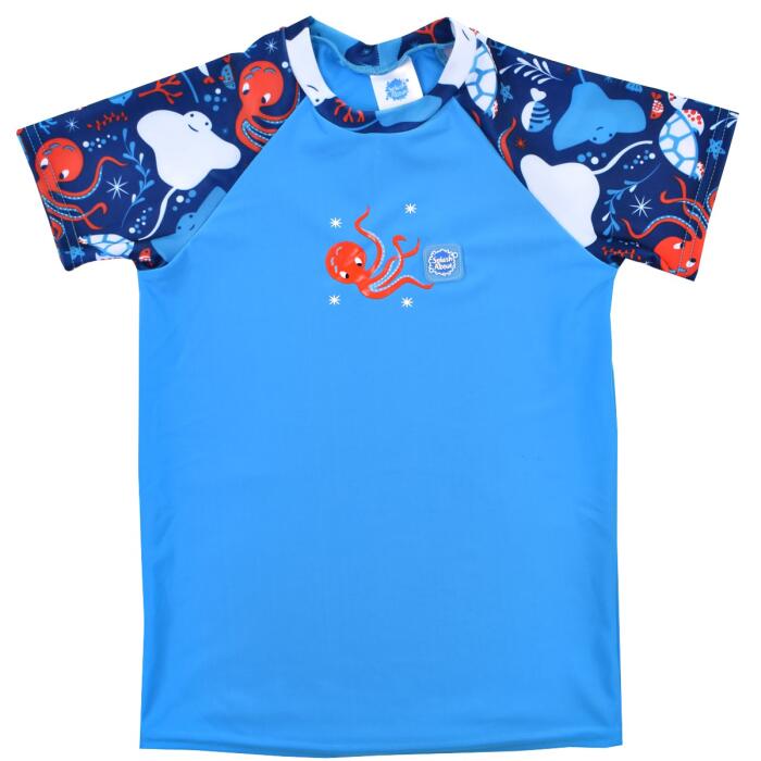 SPLASH ABOUT Splash About Kids Short Sleeve Rash Top, Under the Sea