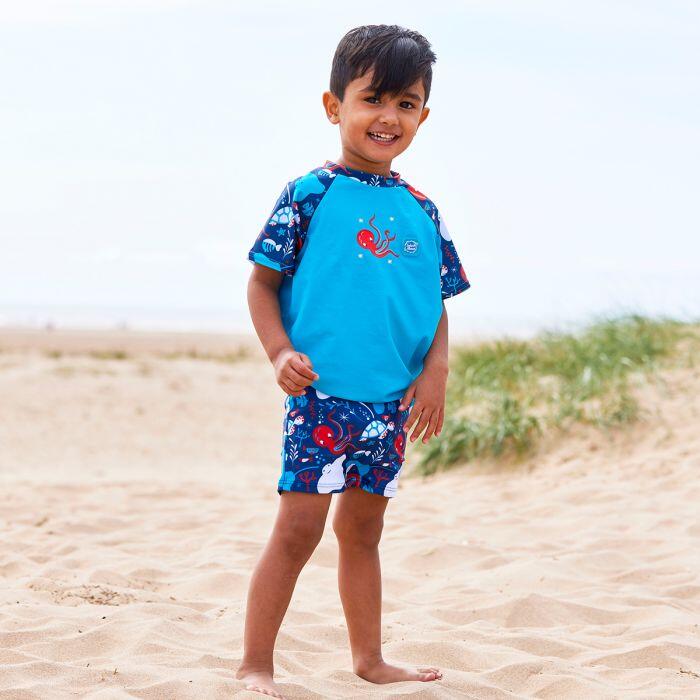 Splash About Kids Short Sleeve Rash Top, Under the Sea 4/4