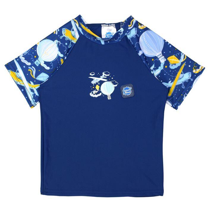 SPLASH ABOUT Splash About Kids Short Sleeve Rash Top, Up in the Air