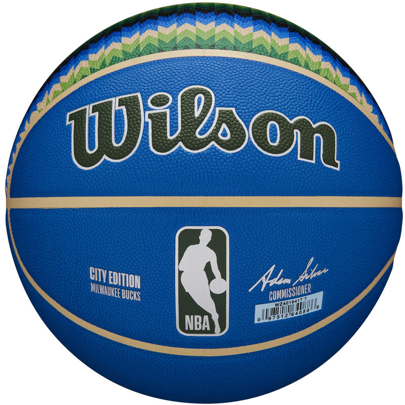 Ballon de basket Wilson NBA Team City Collector Milwaukee Bucks Ball