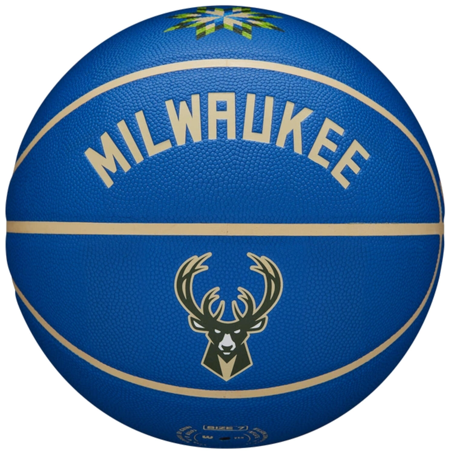 Wilson - Ballon De Basket Nba Team City Collector Milwaukee Bucks Ball - Ballon De Basket - Bleu|gris - 7 - Decathlon