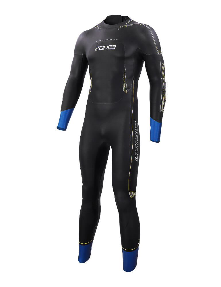 Zone 3 Mens Vision Wetsuit  SM black/blue 3/5