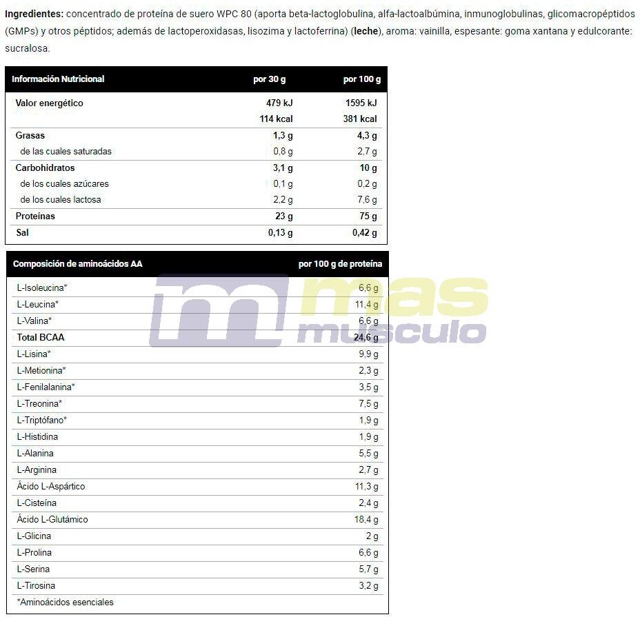 Whey Protein 100% - 1Kg Vainilla VitoBest 4/4