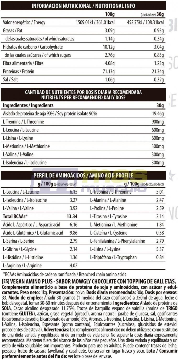 Real Vegan Amino+ - 1Kg Mougly Chocolate BIG 4/4