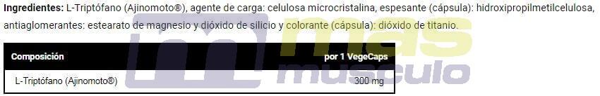 L-Triptofano - 60 cápsulas de VitoBest 4/4