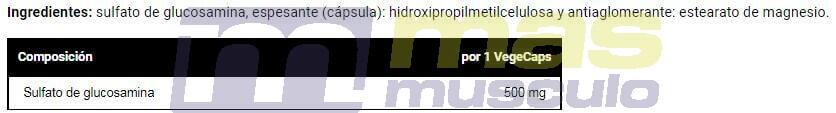 Sulfato de Glucosamina - 60 Cápsulas vegetales VitoBest 3/3