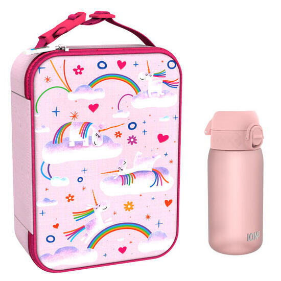 Zestaw lunchowy dla dzieci ION8 Unicorn Rainbows Lunchbag i bidon 400ml