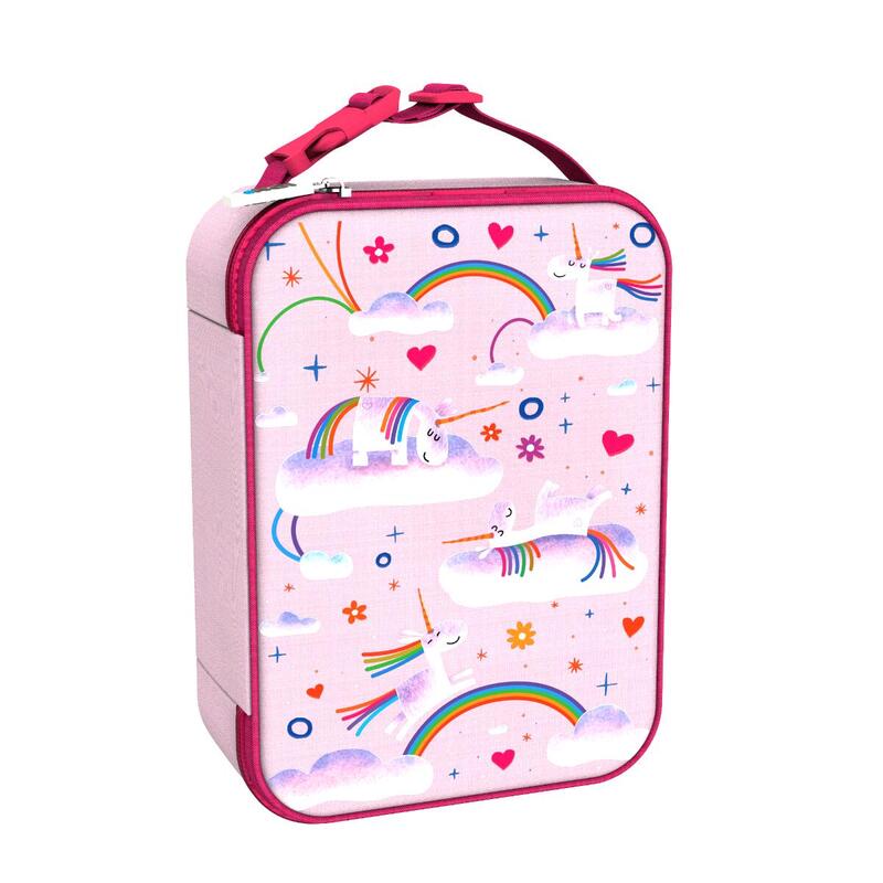 Zestaw lunchowy dla dzieci ION8 Unicorn Rainbows Lunchbag i bidon 400ml