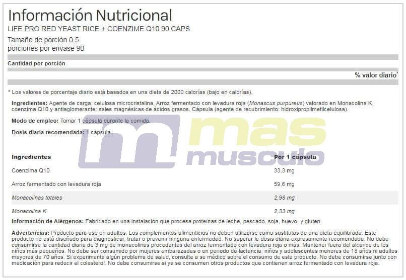 Gistrijst + Co-enzym Q10 - 90 LifePRO Vegan Capsules 6/6
