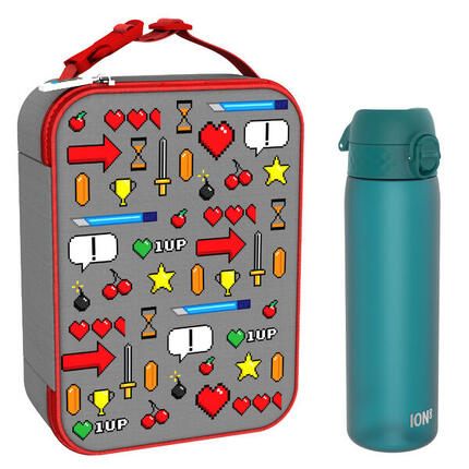 Zestaw lunchowy dziecięcy ION8 Game. Lunchbag i bidon 500ml z RECYCLON