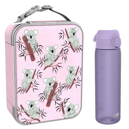 Szkolny zestaw śniadaniowy ION8 Koala. Lunchbag i bidon 500ml z RECYCLON