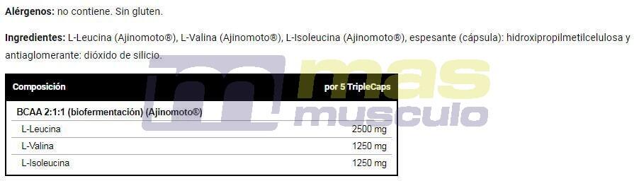 Bcaa 5000 - 100 triplecaps de VitoBest 4/4