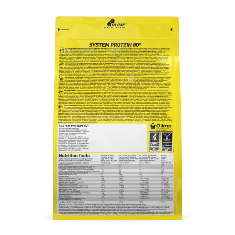 System Protein 80 OLIMP 700 g Truskawka