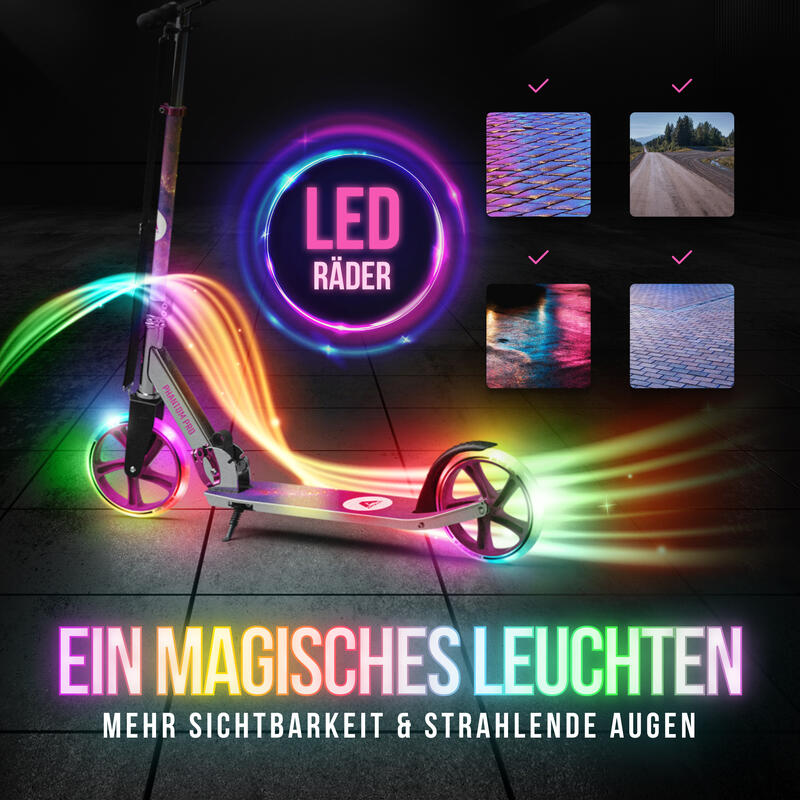 City Scooter Phantom Pro LED - klapp- und höhenverstellbar