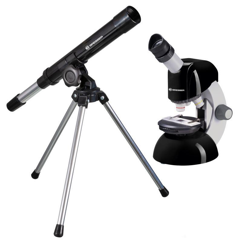 Conjunto de telescópio e microscópio BRESSER