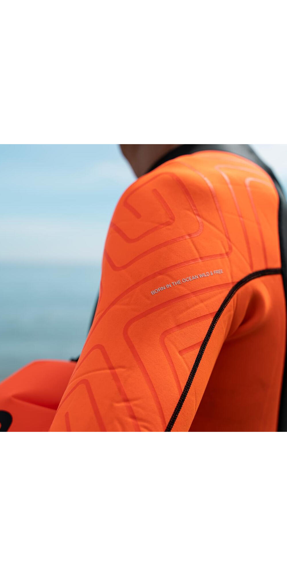 Freiwasser Neopren hohe Sichtbarkeit Herren - Vitalis Hi-Vis Wetsuit - orange 6/7