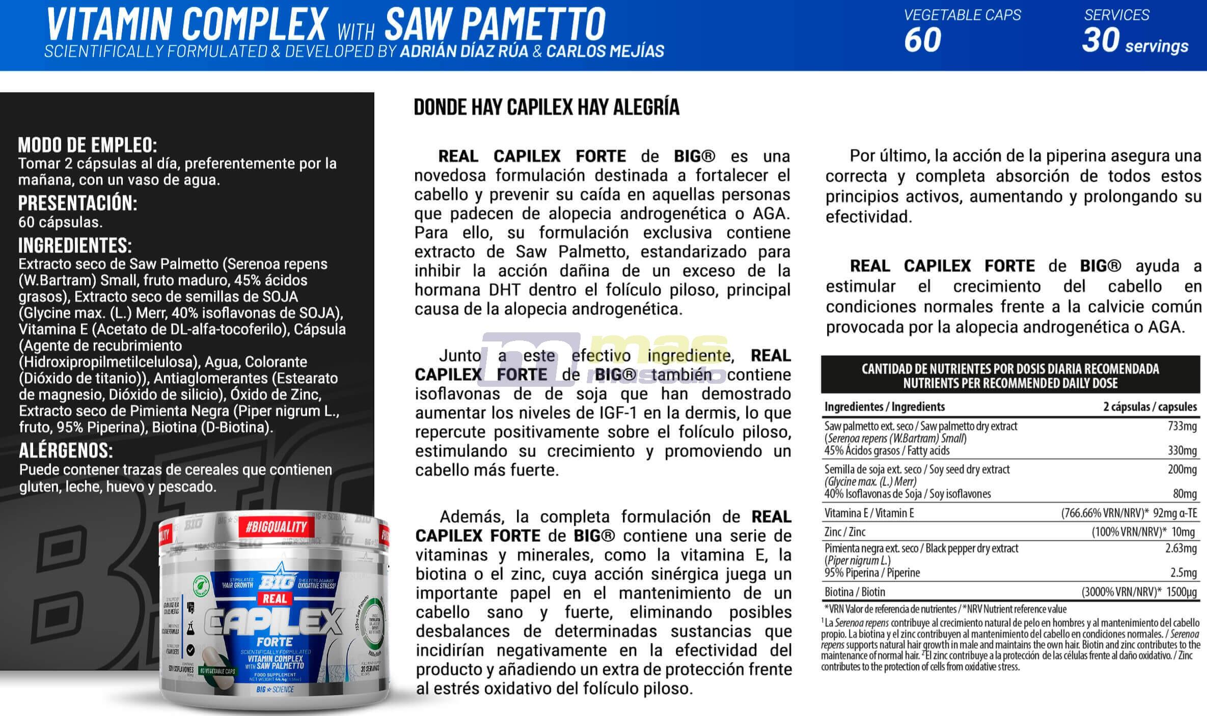 Real Capilex Forte - 60 Cápsulas vegetales BIG 4/4