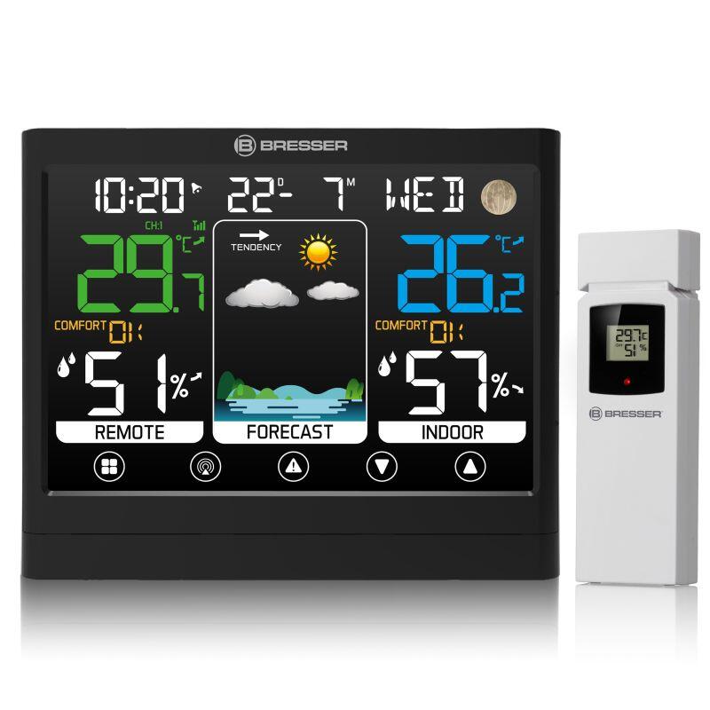 Station météo avec thermomètre et grand écran LCD - Bresser - www