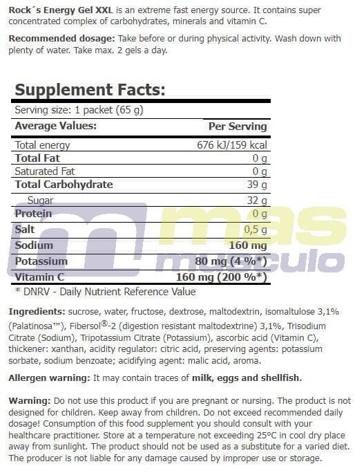 Rock's energy gel xxl - 65g Manga da Amix Nutrition 5/5