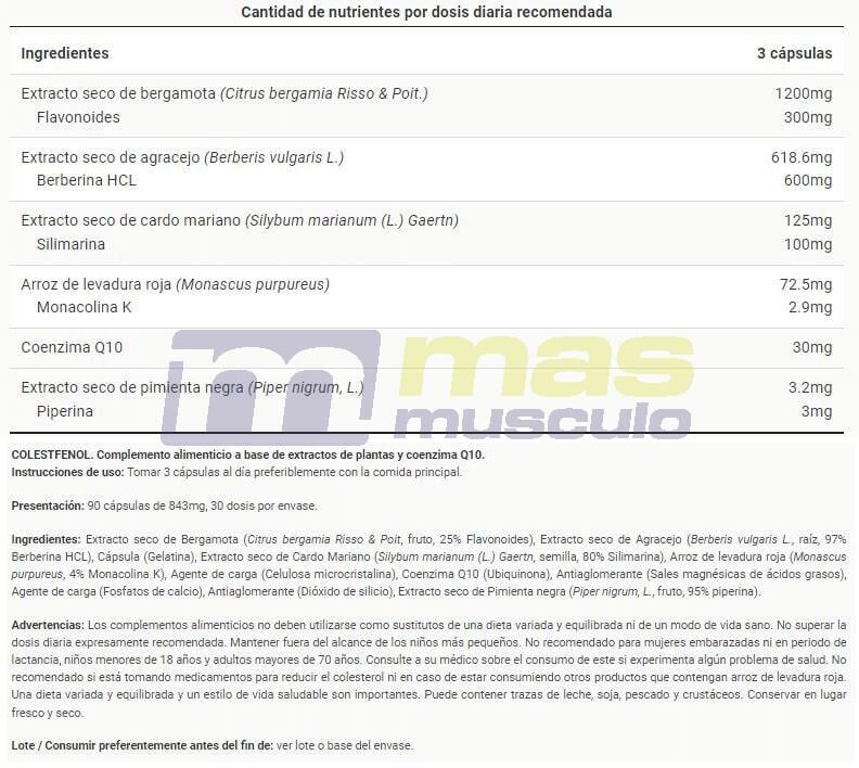 Colestfenol 2,5g - 90 Cápsulas de BIG 3/3